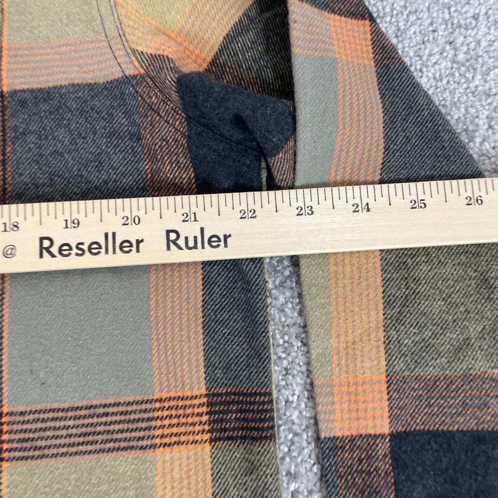 Prana Flannel Shirt Womens Large Golden Canyon Organic Cotton Plaid Fall - Picture 10 of 13
